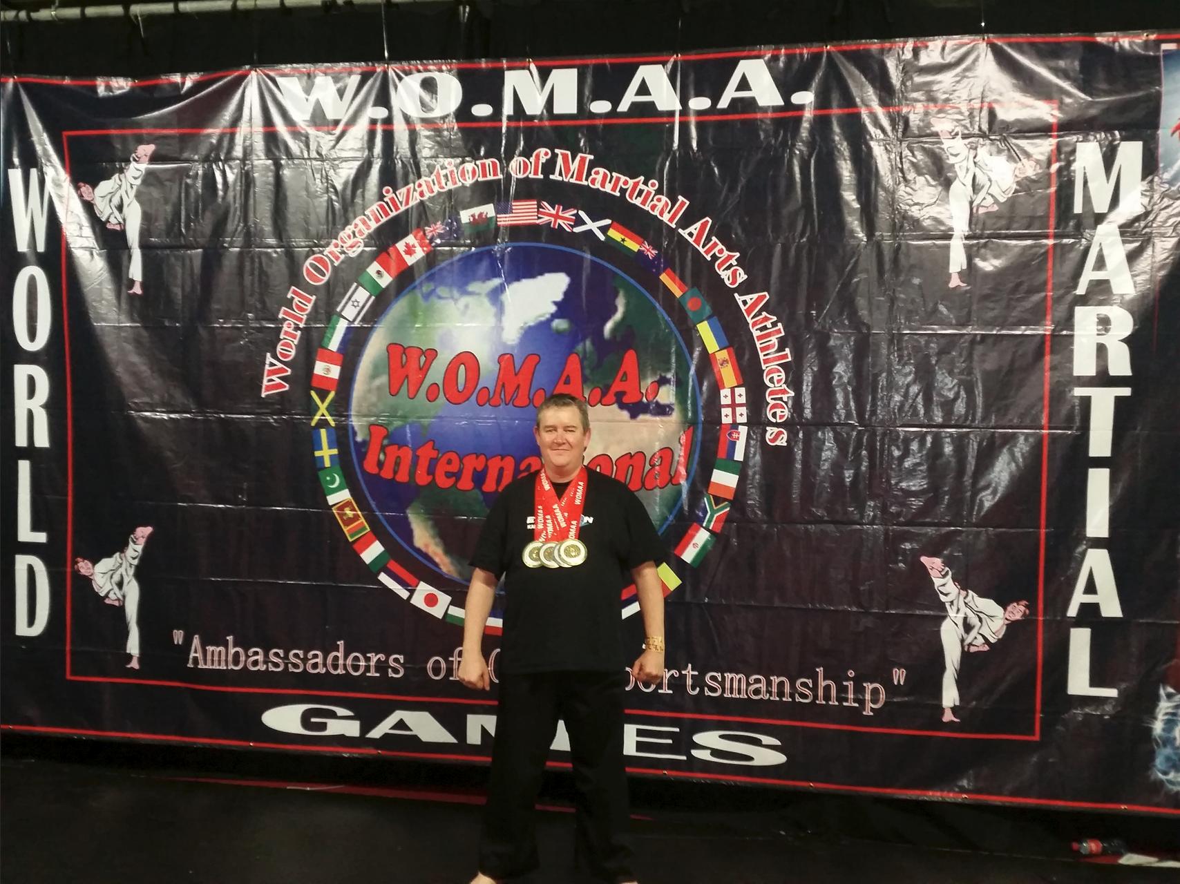 Peter Roux Gold Medal Winner at Karate World Champs